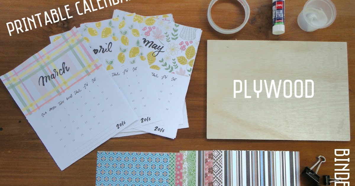 BeautyFoodology [DIY] Super Easy DoItYourself Table/Desk Calendar