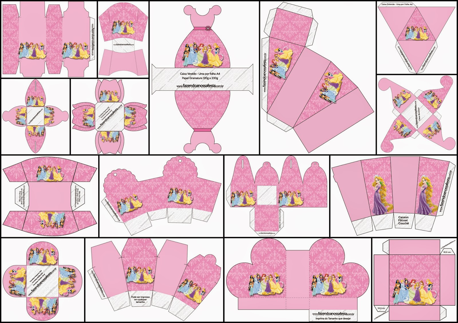 Disney Princess Party Free Printable Boxes Oh My Fiesta In English