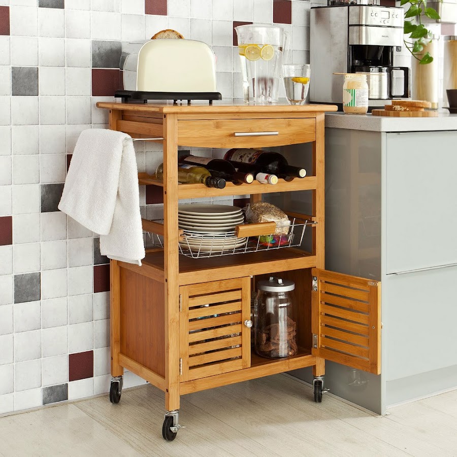 Carrito auxiliar para mantener la cocina ordenada