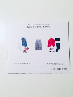 October 2017 Stitch Fix Review. Collective Concepts Kelis Dot Print Blouse | brazenandbrunette.com 
