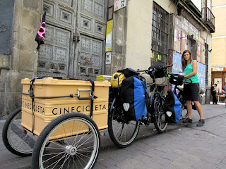 Cinecicleta en marcha