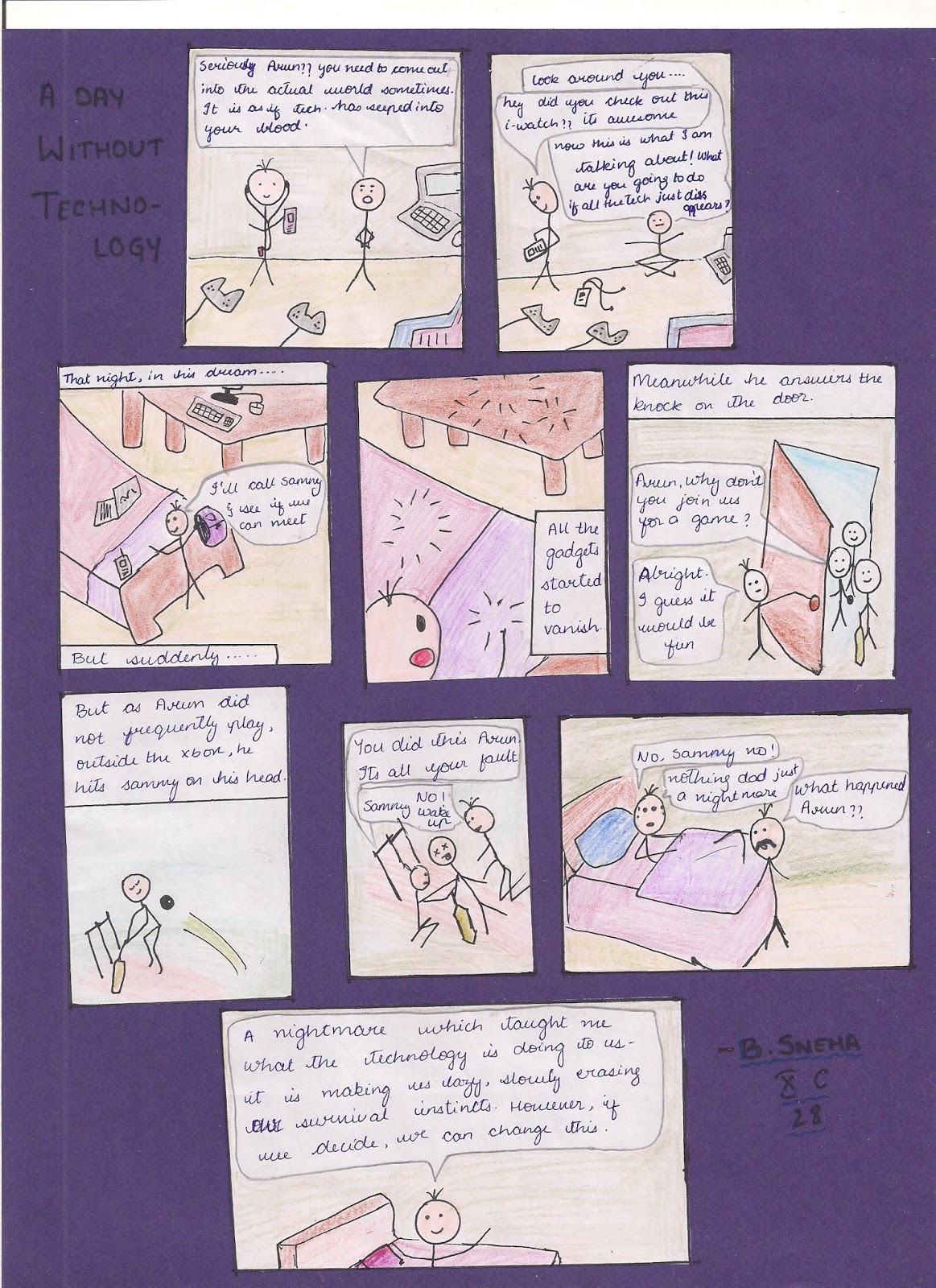 A Day without Technology - 10 | Technology | Comic Strips