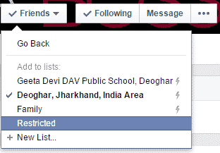 Adding Friends to Restricted List on Facebook Adding Friends to Restricted List on Facebook