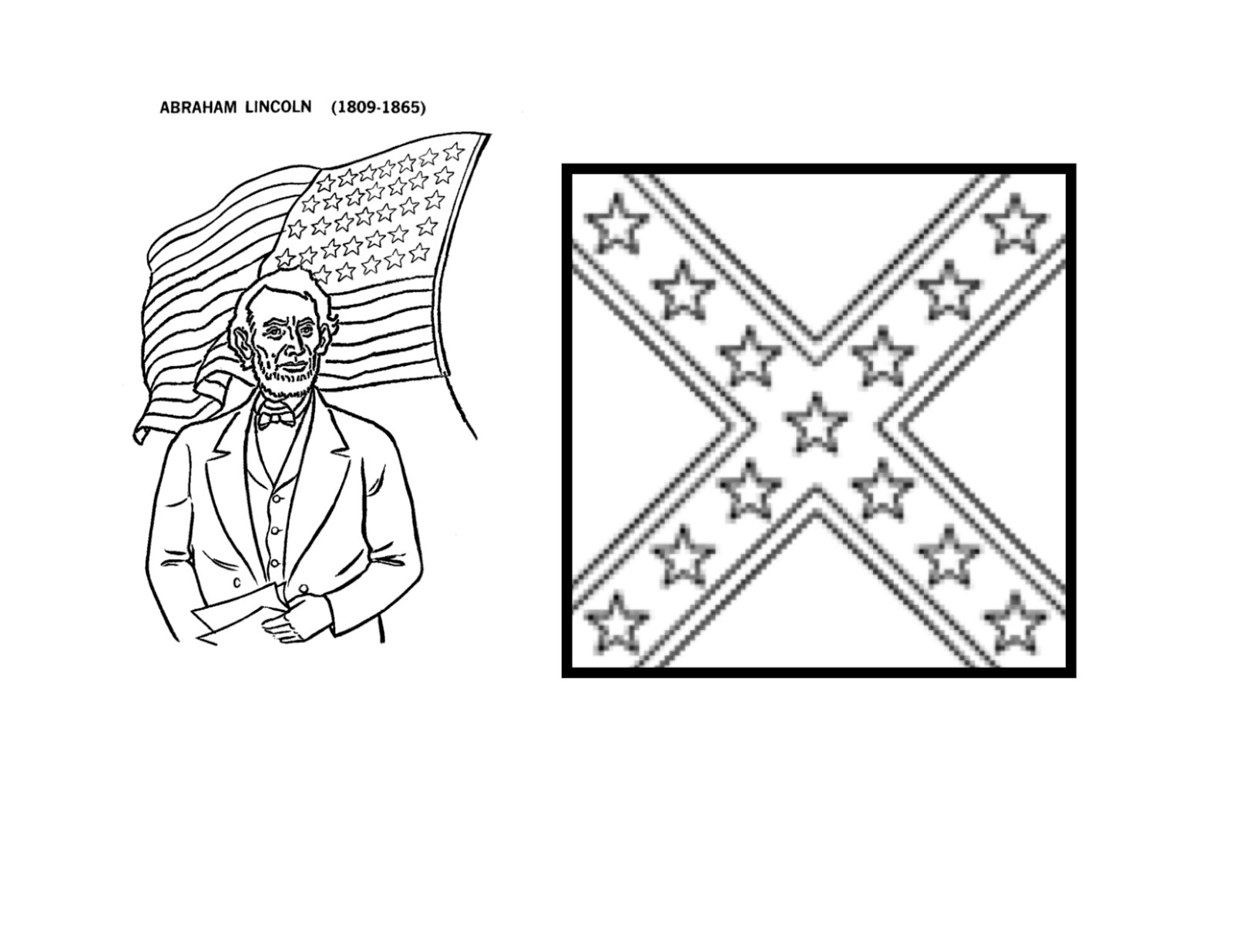 union and confederate flags coloring pages - photo #38