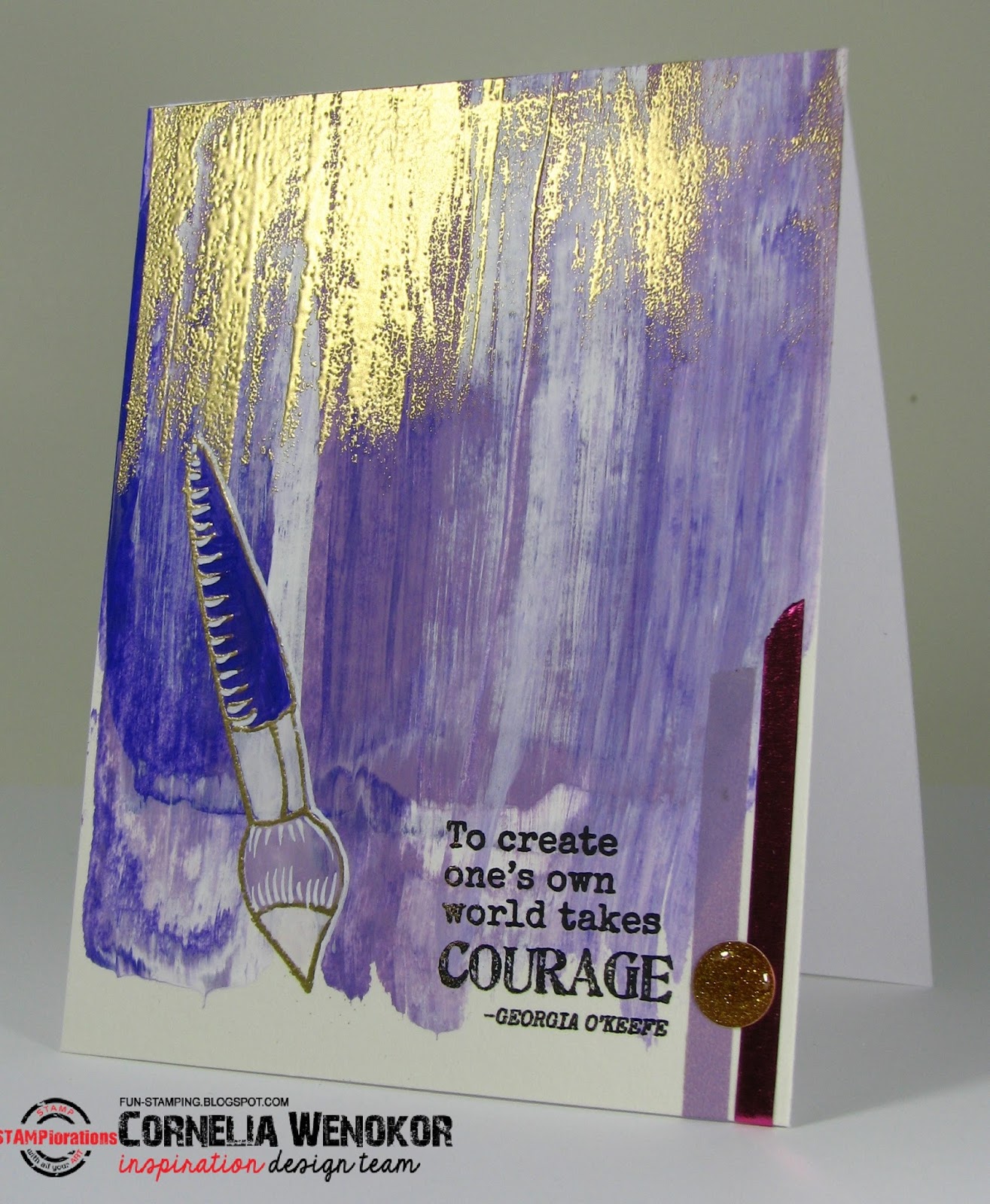 STAMPlorations™ Blog {Spotlight Project} Acrylic Paint Background with Cornelia