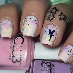nail disney nails tinkerbell mermaid minnie mouse pink purple fancy beast beauty finger creative tink