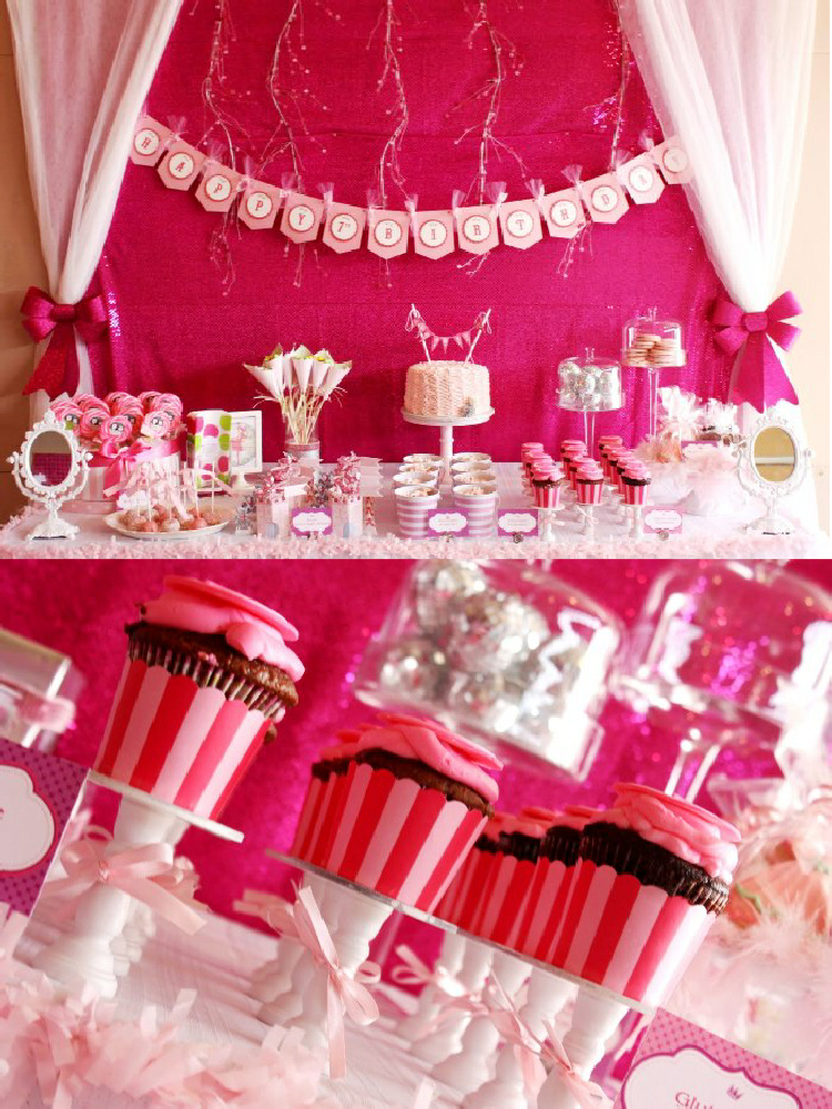 A Pink 7th Birthday Enchanted Prom Party - via BirdsParty.com