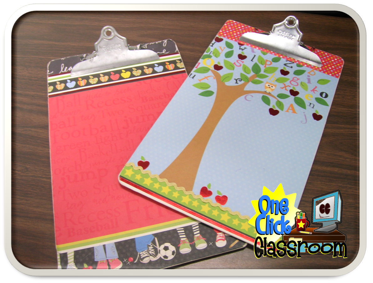 One Click Classroom Made it Monday Cute Teacher Clipboards!