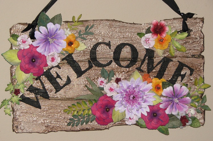 Ink Stains: Springtime Welcome Sign - Paper Flowers Galore!