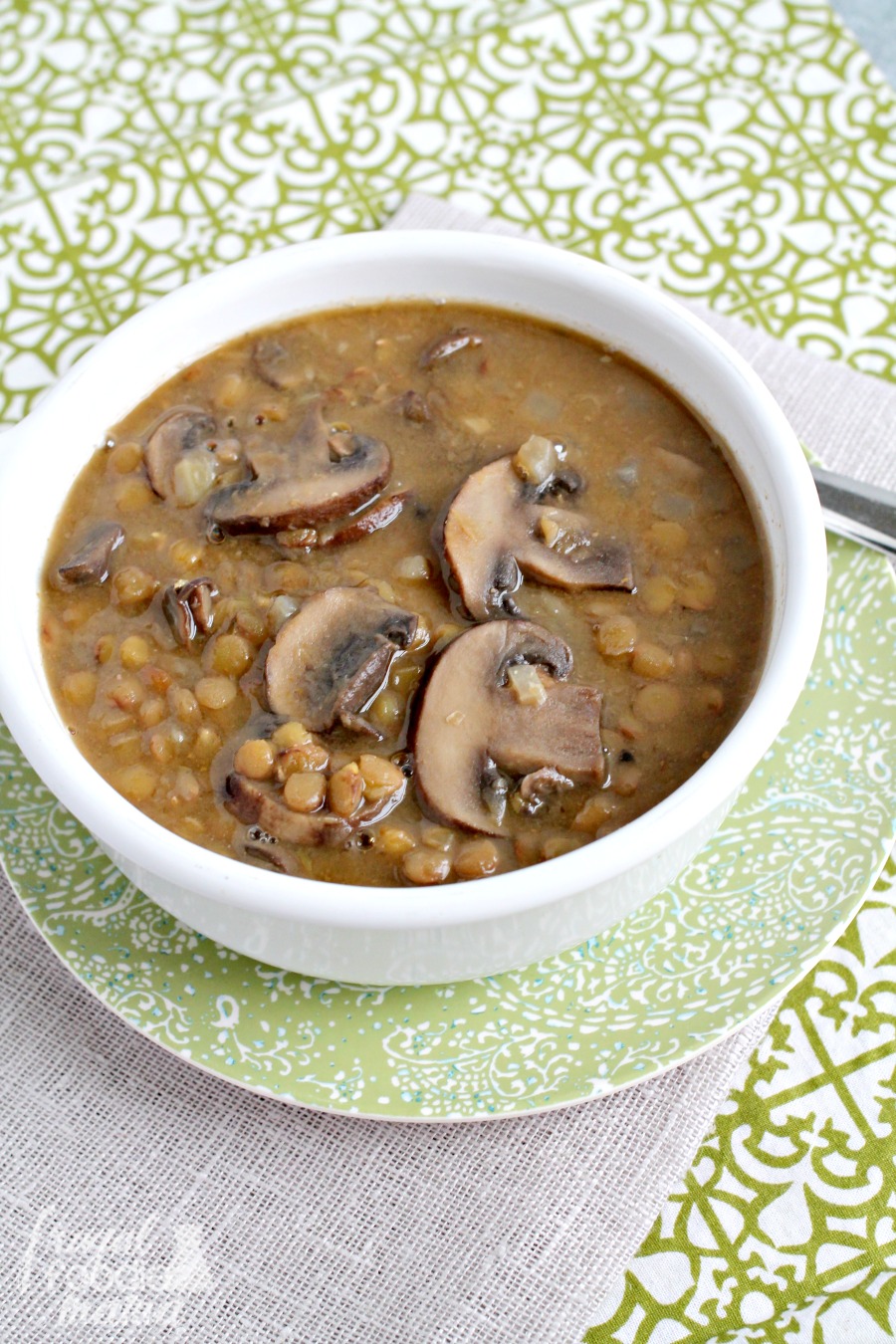 Frugal Foodie Mama Creamy Mushroom & Lentil Soup