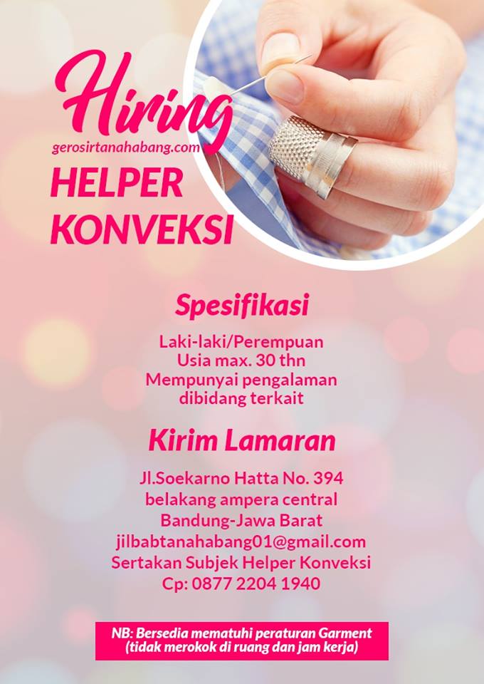 Loker Konveksi Bandung Lowongan Kerja Terbaru Indonesia 2021