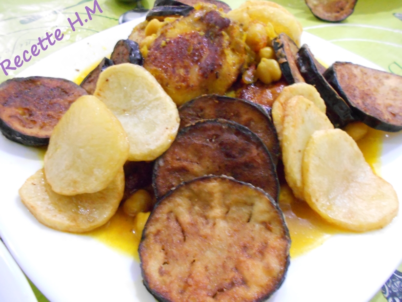 Tajine d’aubergines aux pois chiches