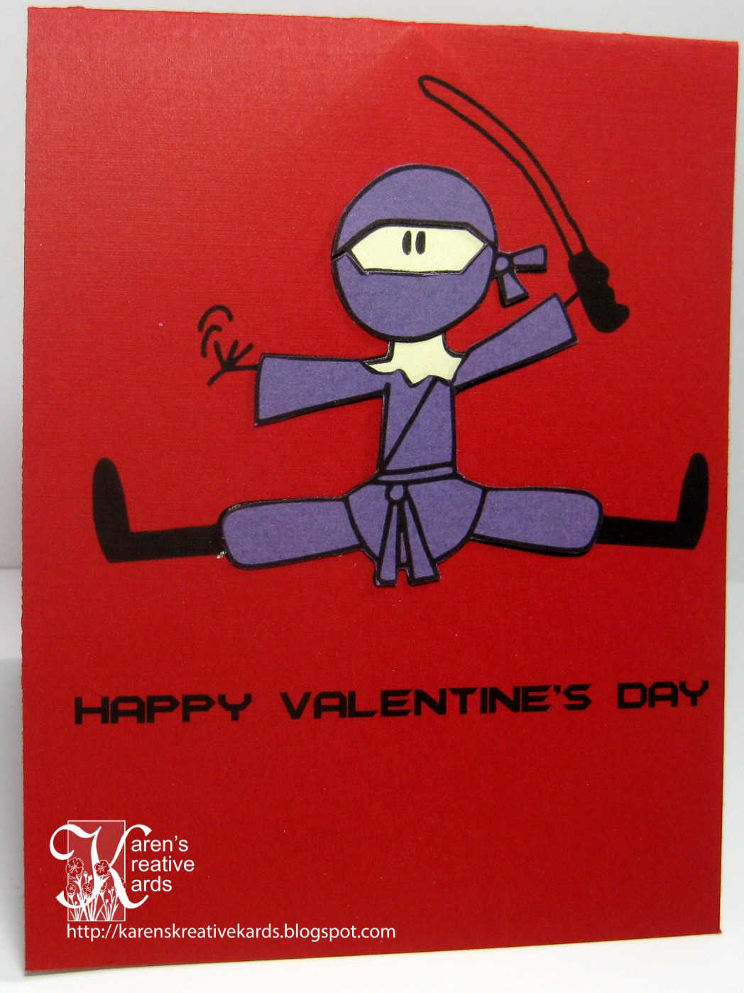 Karen's Kreative Kards: Ninja Valentine with Easy Twist and Pop Directions