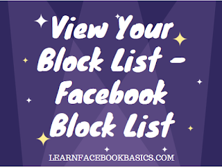 View your block list | Facebook block list