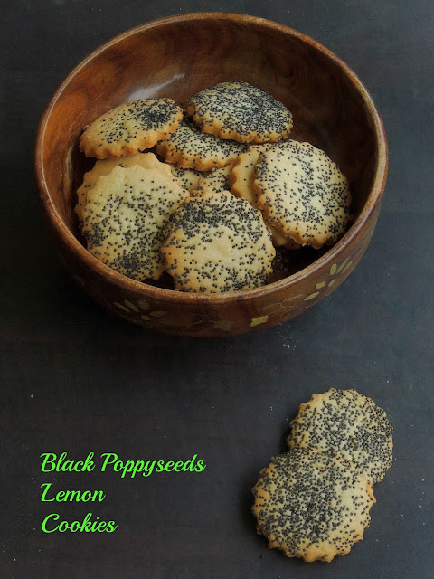 Eggless Black Poppyseeds Lemon Cookies