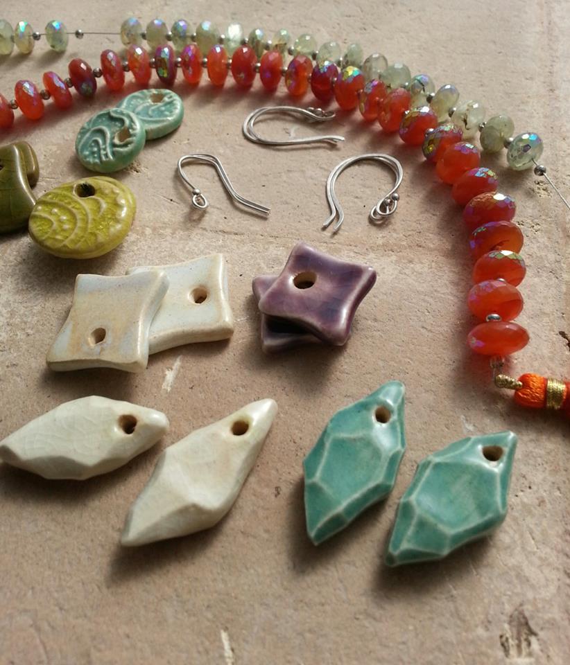 Gaea Ceramic Bead and Art Studio Blog Summer Earrings