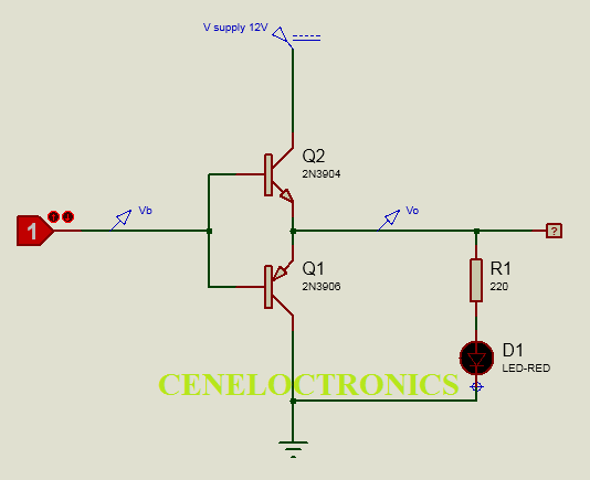 The totem pole transistor driver circuit working explain in hindi