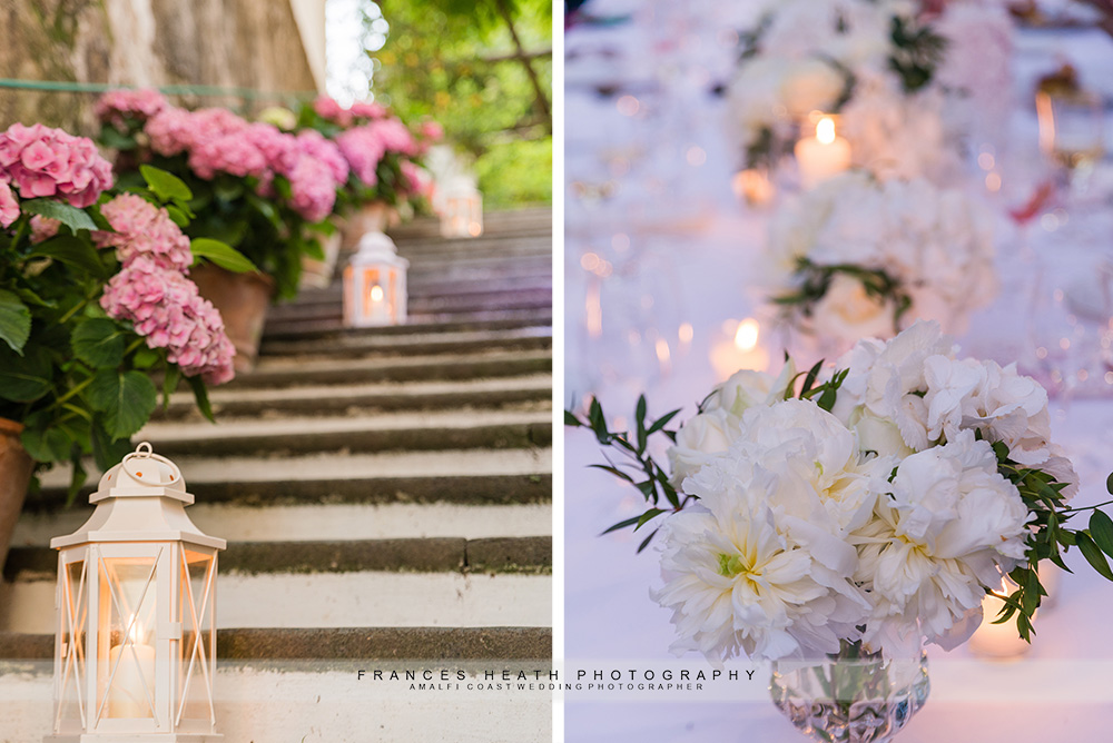 Wedding decorations lanterns and flowers