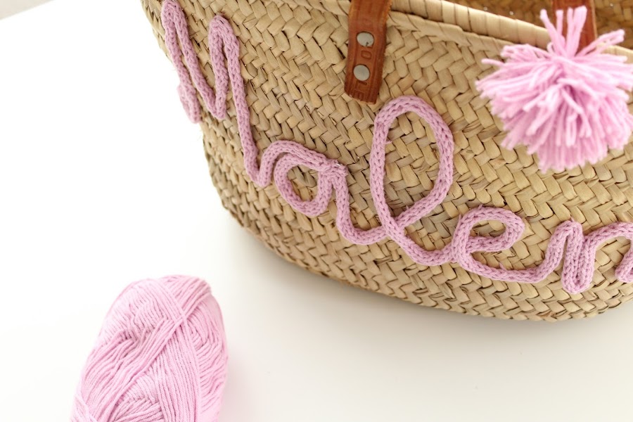 tutorial nombre en capazo con tricotin