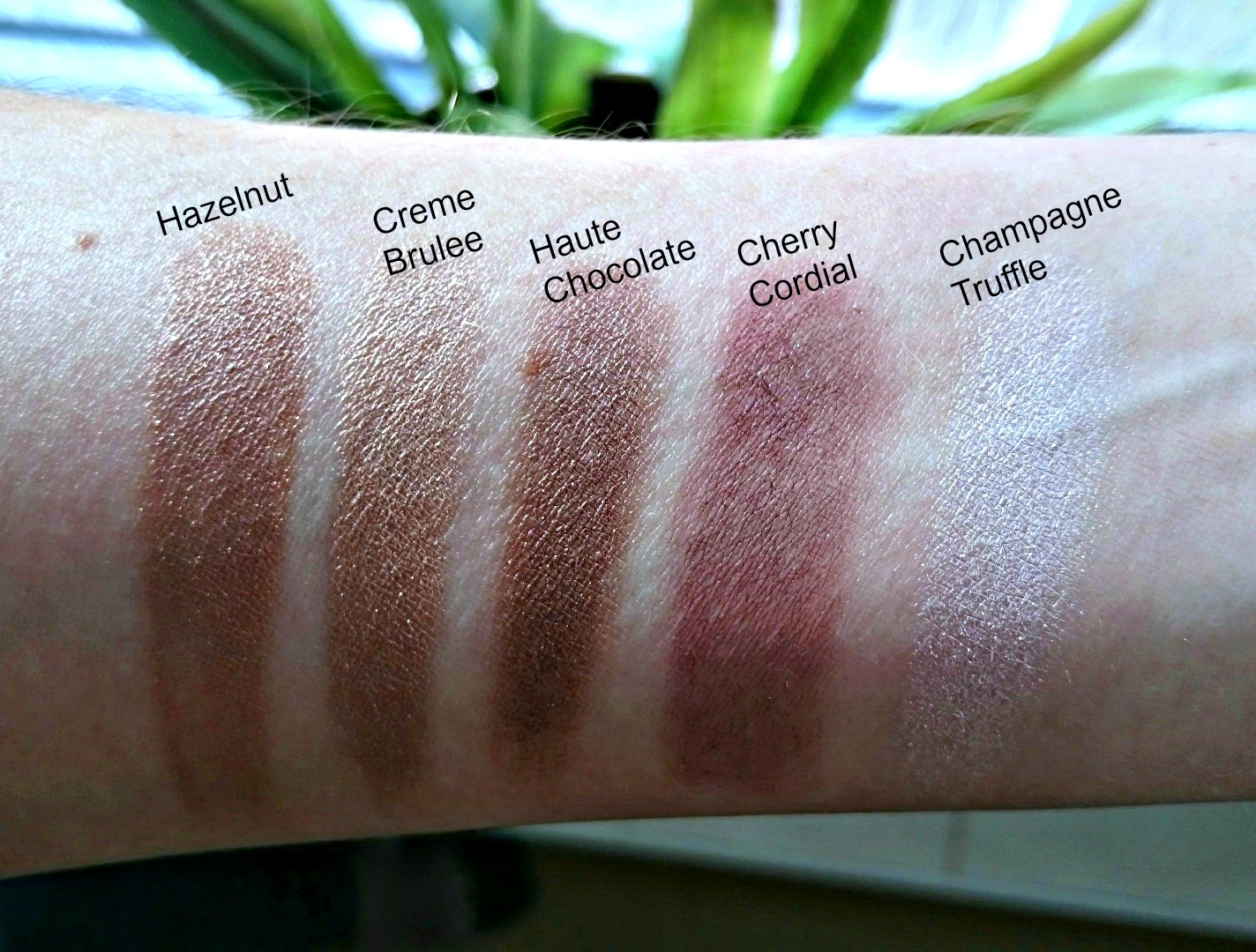 Too faced Chocolate bar swatches
