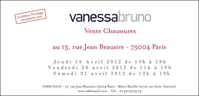 vente privée Vanessa Bruno 2012