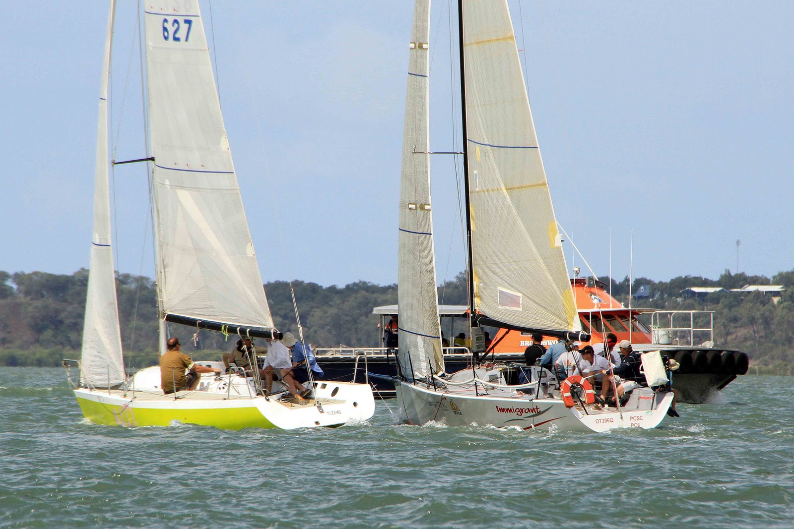 Sailing at the Port Curtis Sailing Club, Gladstone, Queensland
