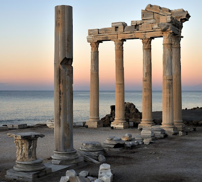 Temple of Apollo in Side under restoration