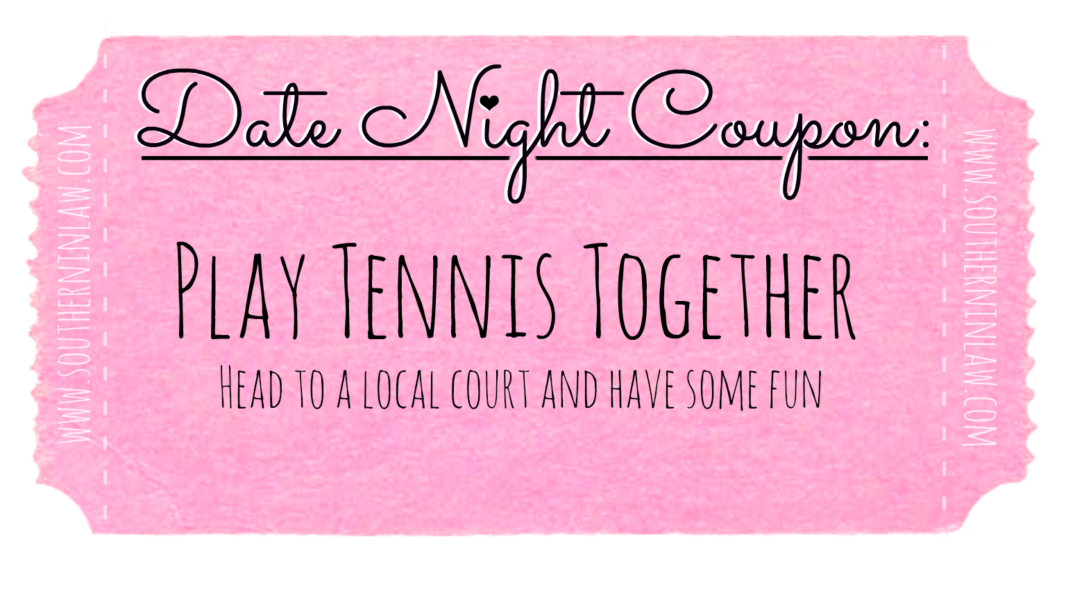 Affordable Date Ideas - Date Night Coupons - Play Tennis Together