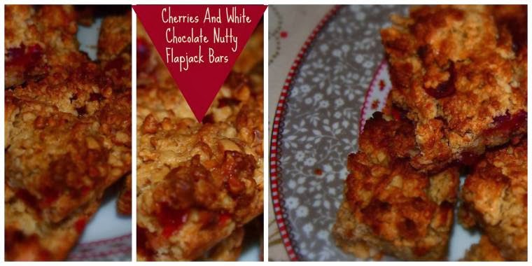 Cherries And White Chocolate Nutty Flapjack