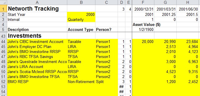 net worth tracking sheet