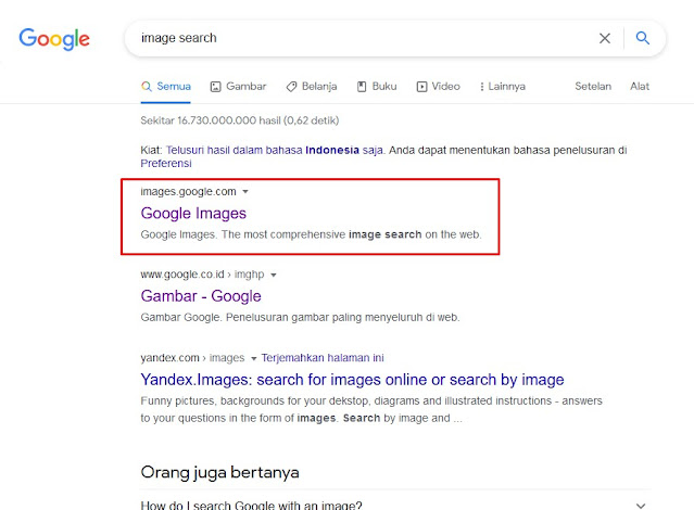 Image Search di Search engine