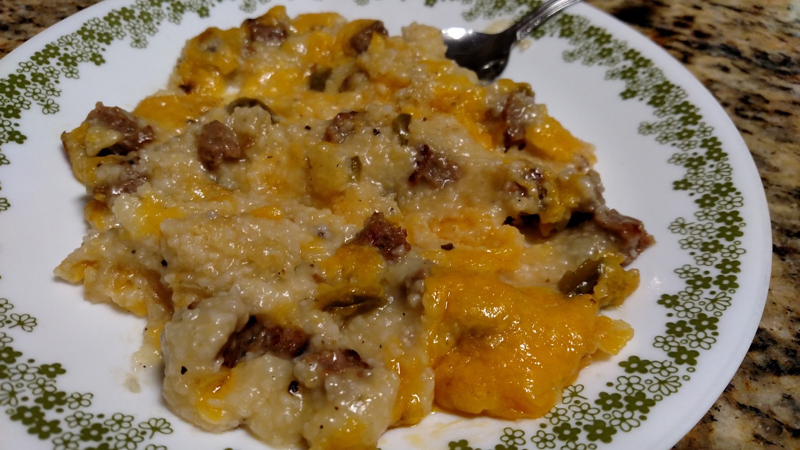 Hot Southern Mess Grits and Sausage Casserole