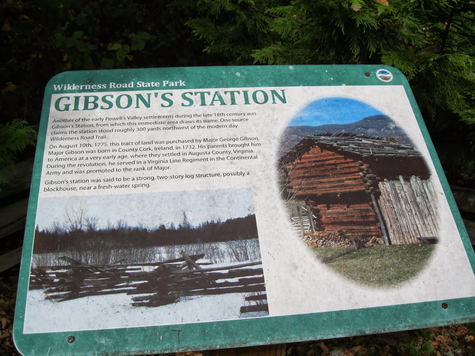 Lee County Virginia Stop 12 Wilderness Road Trail in Gibson Station