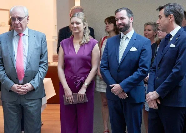 Hereditary Grand Duke Guillaume and Hereditary Grand Duchess Stéphanie attended the opening of the exhibition 