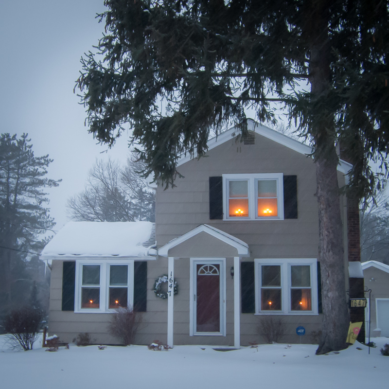 A Second Look Candles in the windows