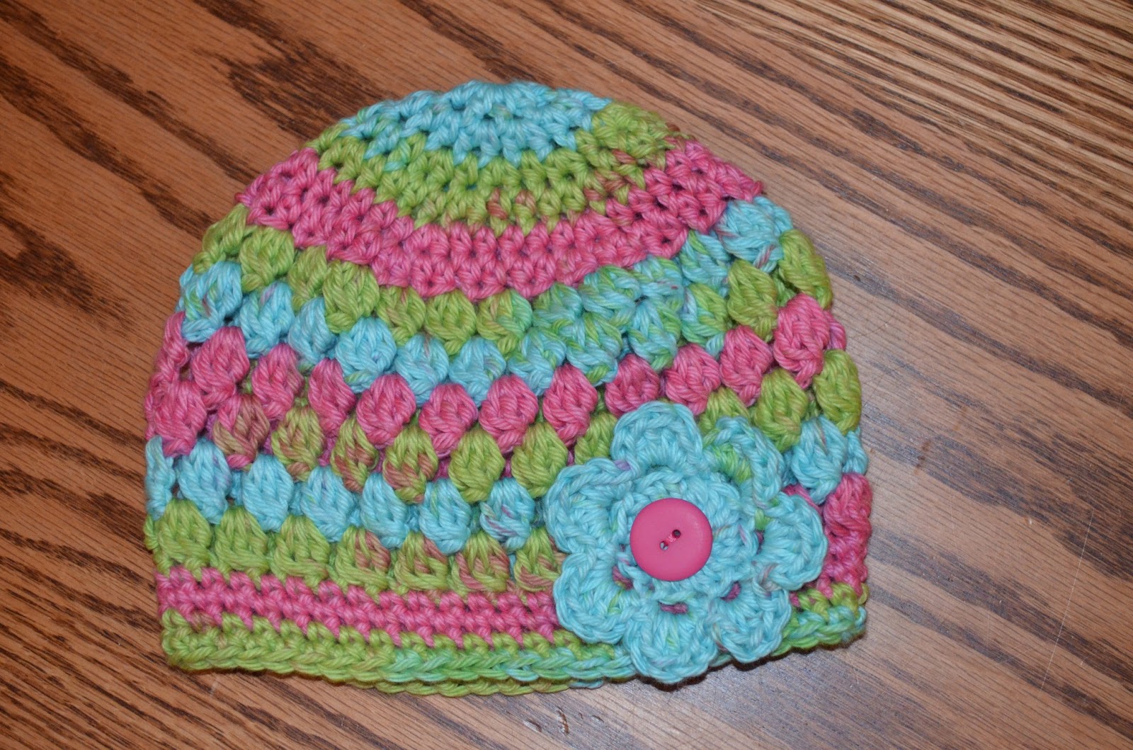 Hand Me Down Hobby: Cotton Flower Beanie