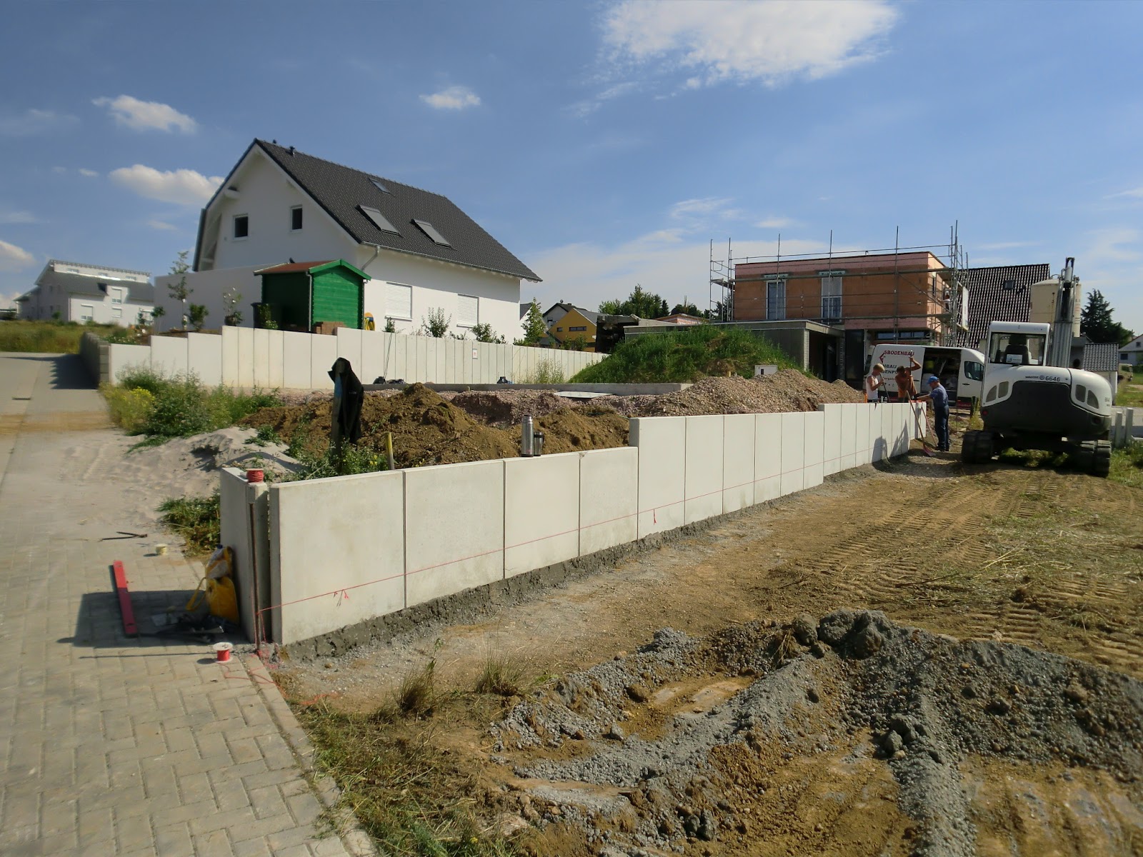 Unser Hausbau mit Danwood Start LStein Mauer
