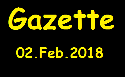 Gazette  02.Feb. 2018