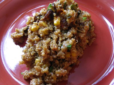 Quinoa with Sun-Dried Tomatoes and Corn