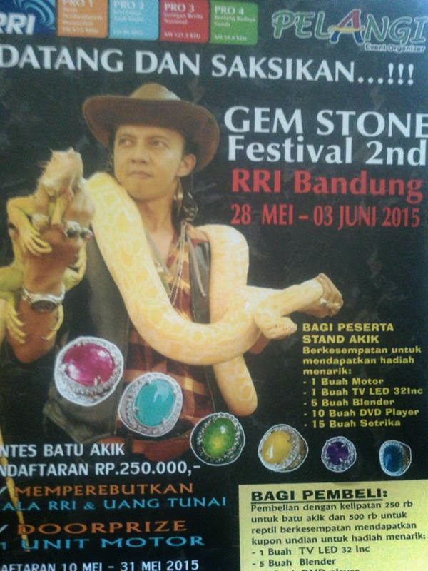 Gemstone Festival 2nd RRI Bandung, 28 Mei - 3 Juni 2015