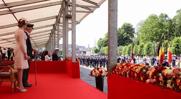 King Philippe, Queen Mathilde, Crown Princess Elisabeth, Princess Eleonore, Prince Gabriel, Prince Emmanuel of Belgium