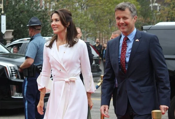 Crown princess Mary wore Christian Louboutin Python Pumps, new dress, dresscoat clutch bag