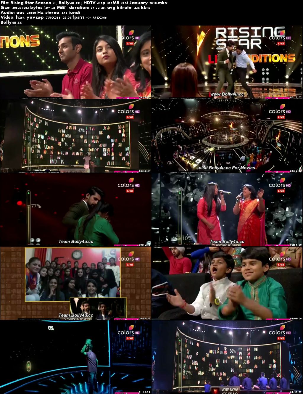 Rising Star Season 2 HDTV 480p 300MB 21 January 2018 Download