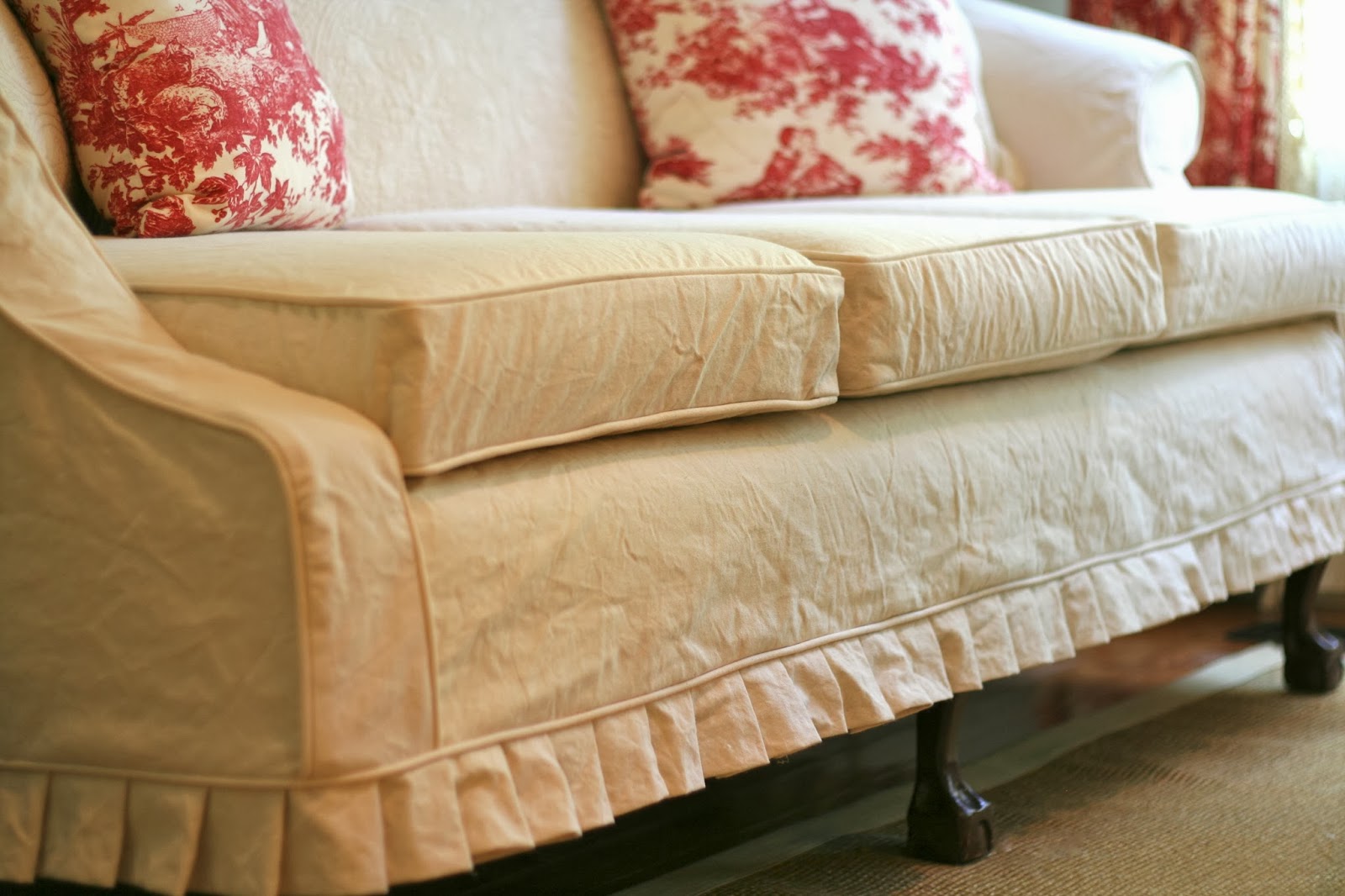 Custom Slipcovers by Shelley Vintage Quilt Couch