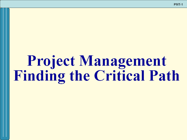 Project Management Finding the Critical Path 