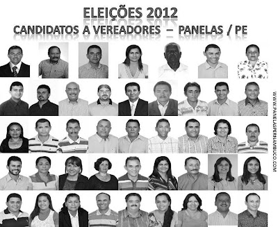 Candidatos a vereadores 2012