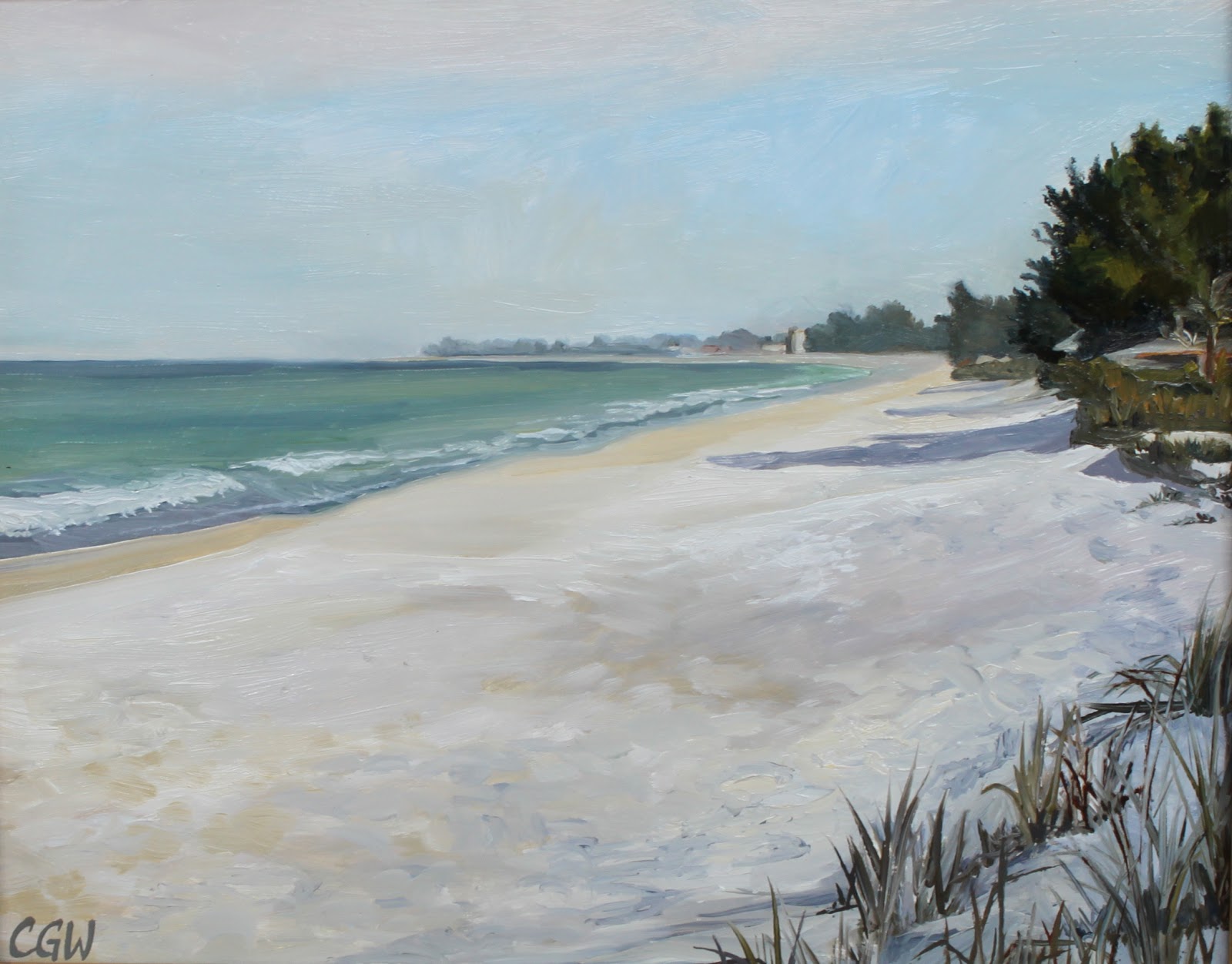CoryWrightArt Holmes Beach Looking North