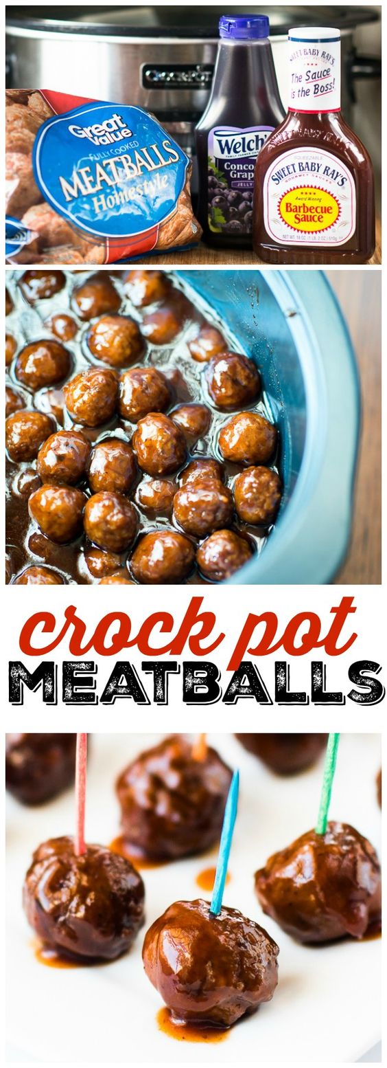 CROCK POT MEATBALLS (3INGREDIENTS!) Recipe Mama