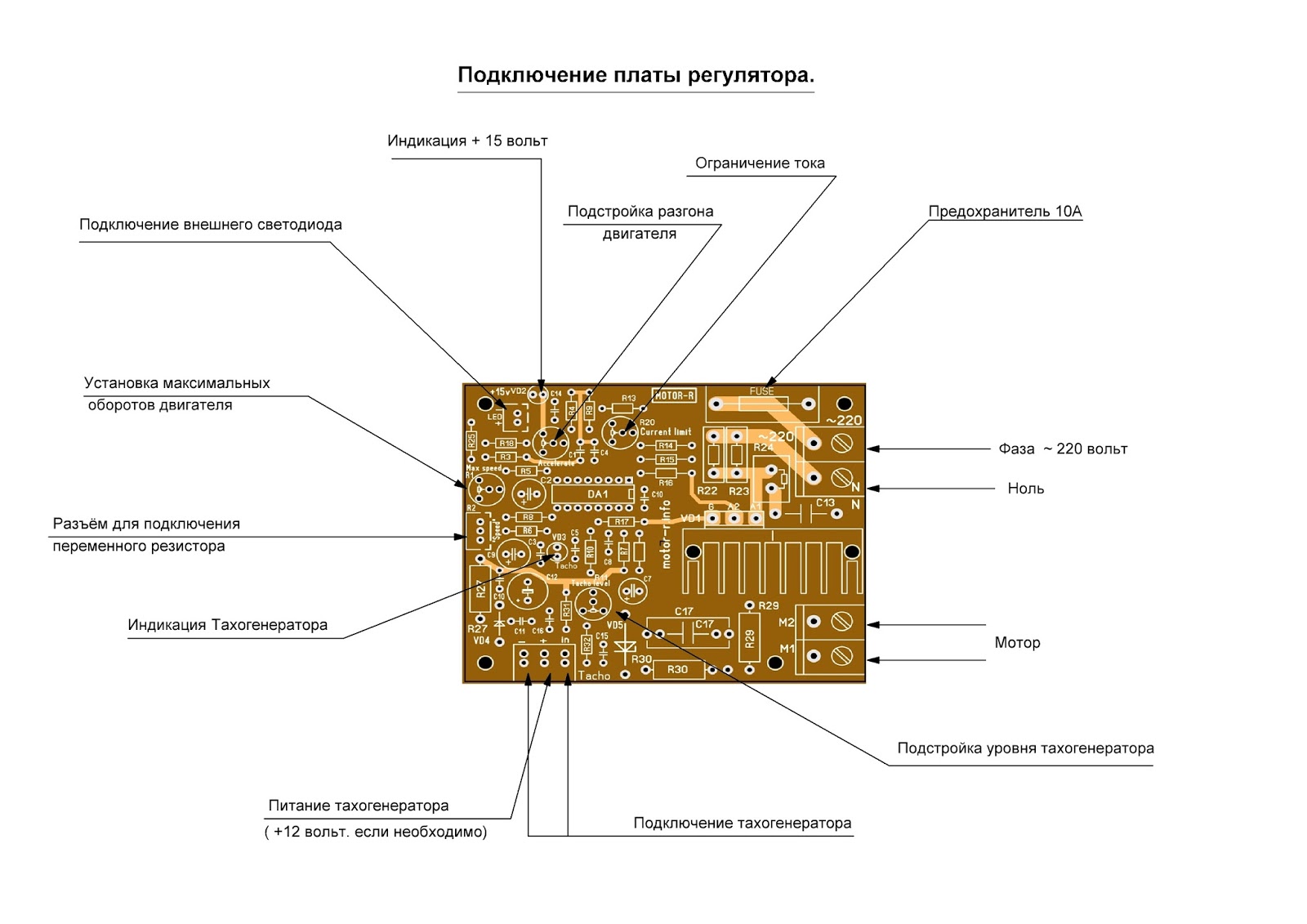 Схема регулятора оборотов коллекторного двигателя 220в без потери мощности на tda1085
