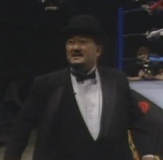 WWF / WWE WRESTLEMANIA 2 - 'The Sinister' Mr. Fuji backs Don Muraco